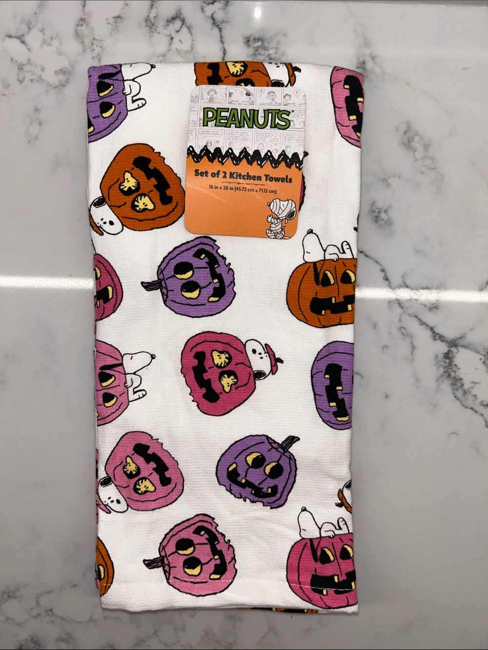 Peanuts Snoopy Halloween Set of 2 Kitchen Towels